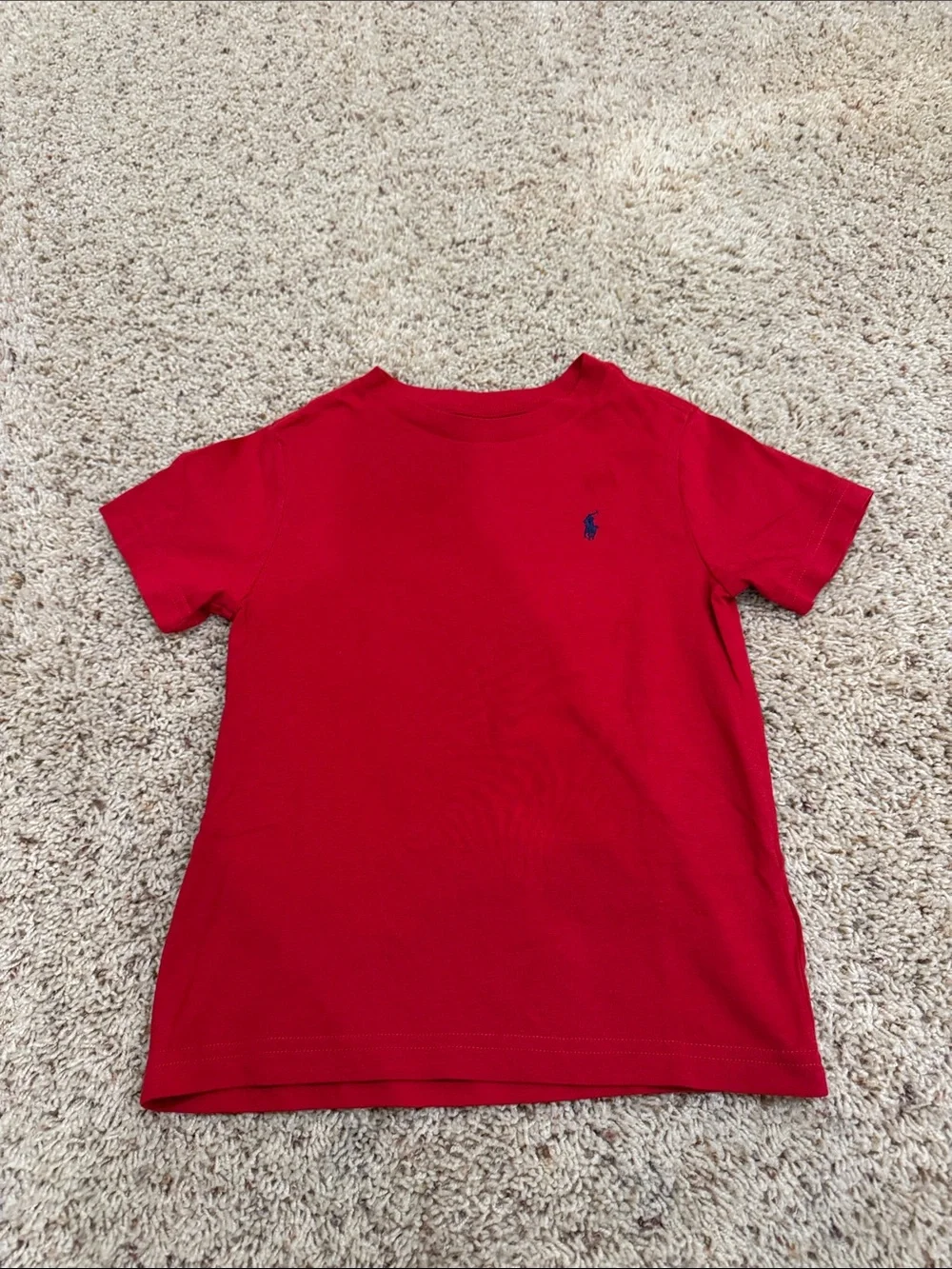 Ralph Lauren Kids Red Short Sleeve Tee with Navy Pony